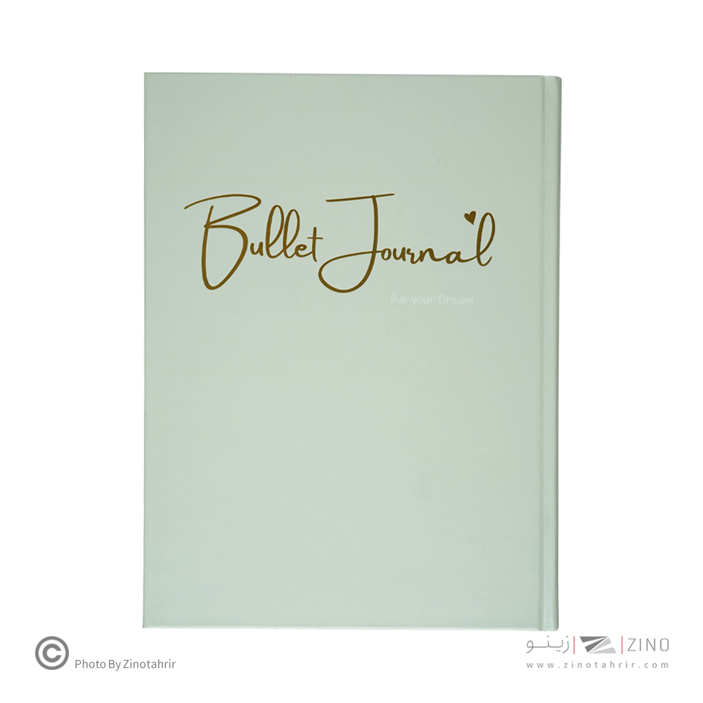 دفتر100برگ بولت ژورنال /نقطه ای A4 ته دوخت جلدسخت طلاکوب/نقره برگ سری کیوت پالت  کد70201