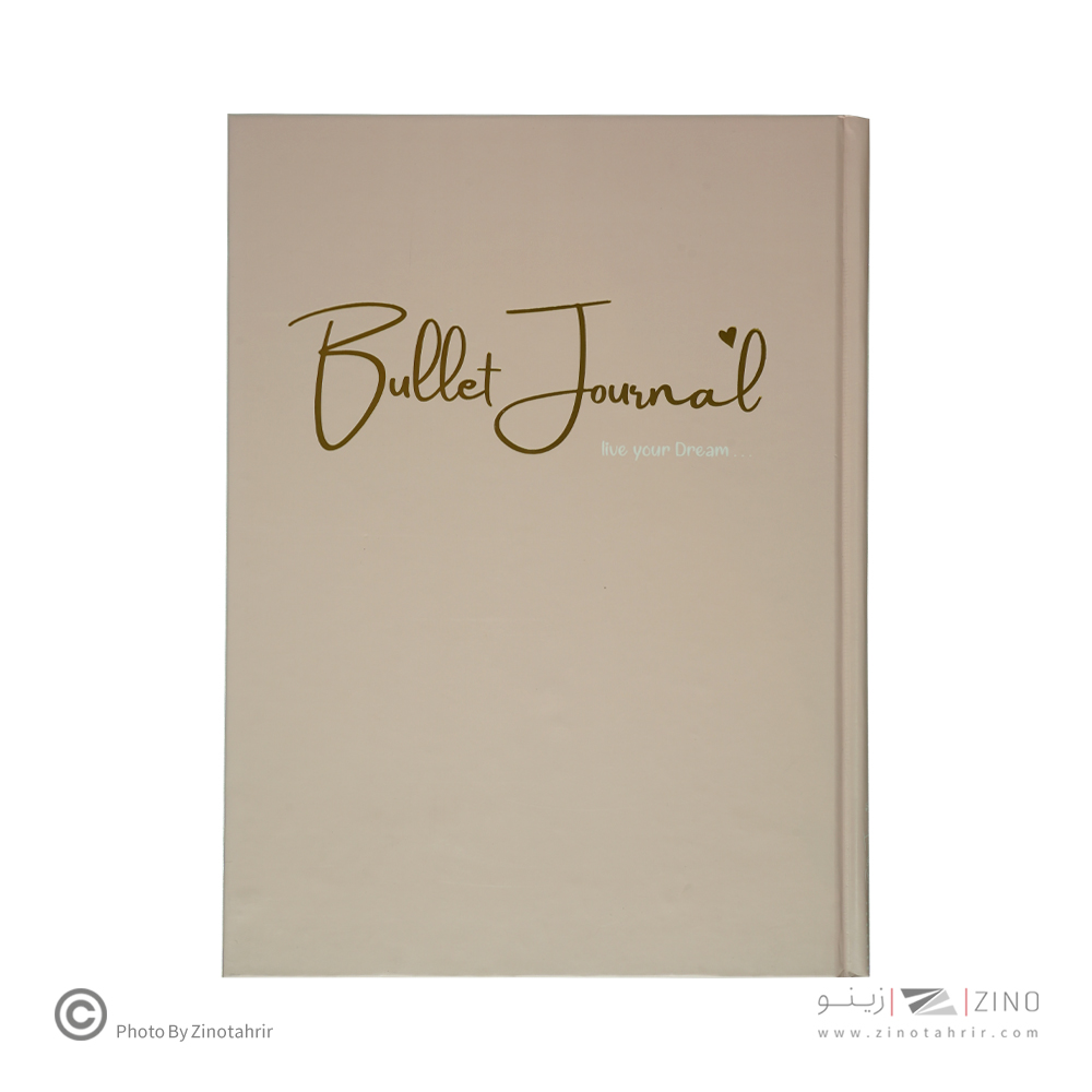 دفتر100برگ بولت ژورنال /نقطه ای A4 ته دوخت جلدسخت طلاکوب/نقره برگ سری کیوت پالت  کد70201