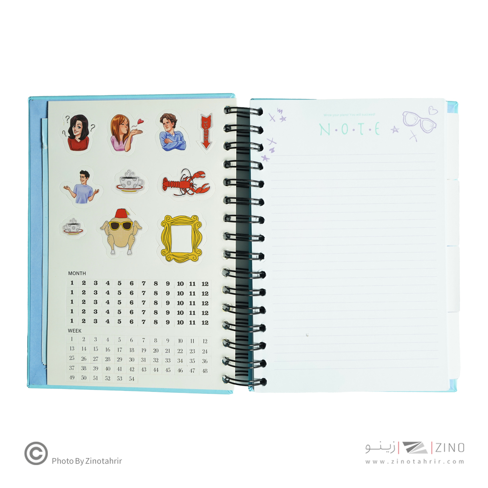 پلنرفرندز جلدسخت فنردوبل 15*21.5همیشه کد