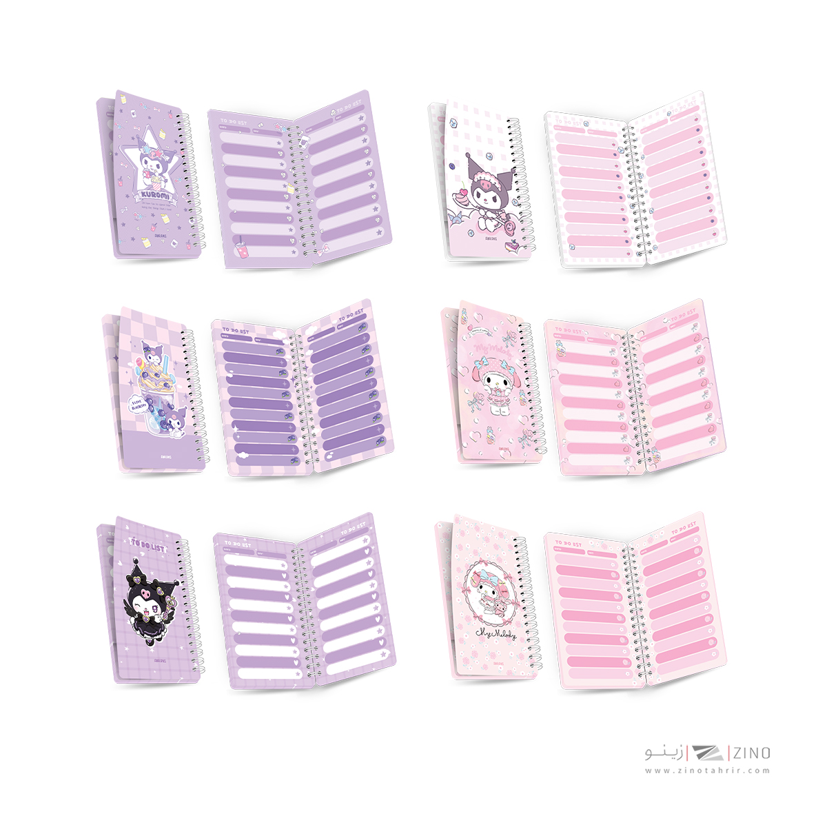 تودولیست100برگ17*10سیم از بغل فانتزی آبرنگ کدA035