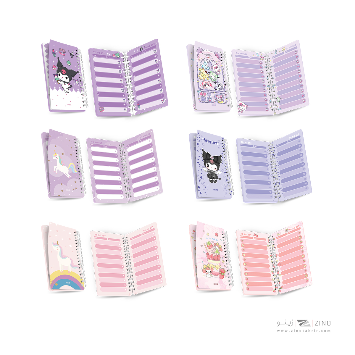 تودولیست100برگ17*10سیم از بغل فانتزی آبرنگ کدA035