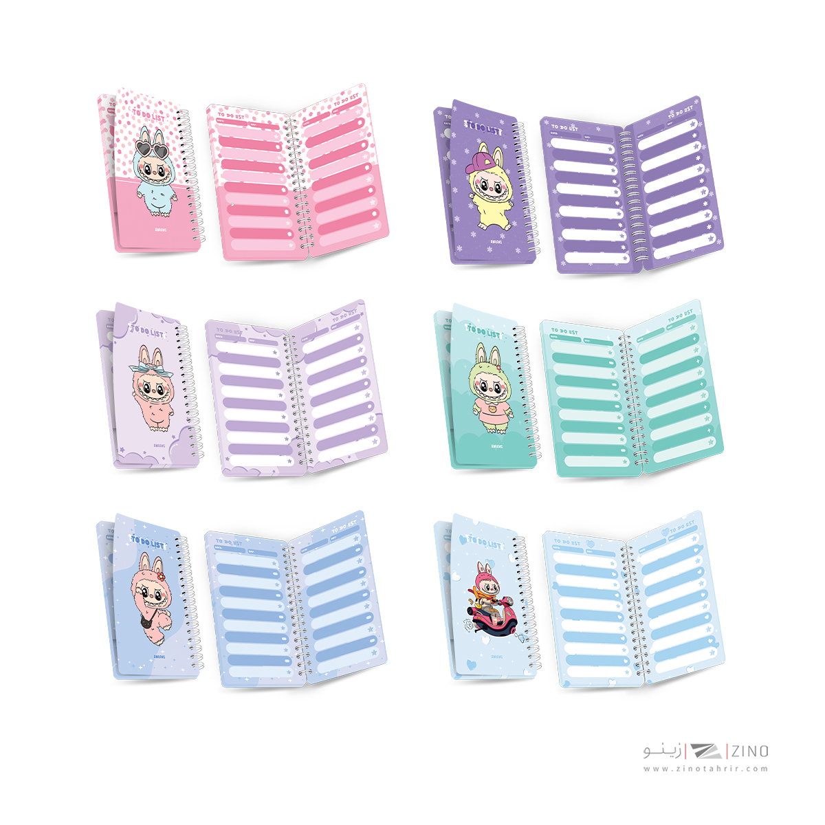 تودولیست100برگ17*10سیم از بغل فانتزی آبرنگ کدA035