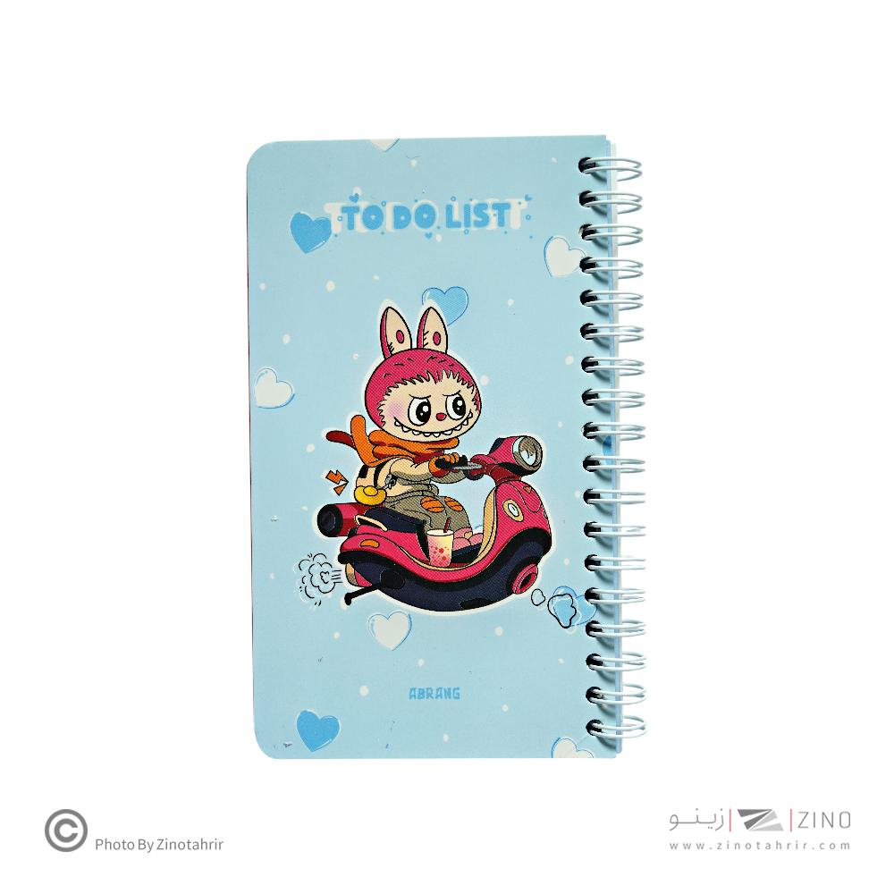 تودولیست100برگ17*10سیم از بغل فانتزی(طرح کرومی) آبرنگ کدA035