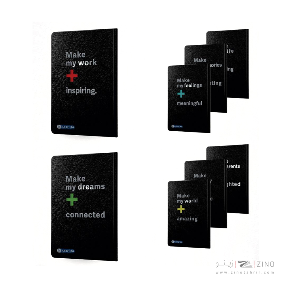 دفتر80برگ21*14 ته چسب (کاغذ رنگی بی خط) اکستریم نوت میکرو کدJ58