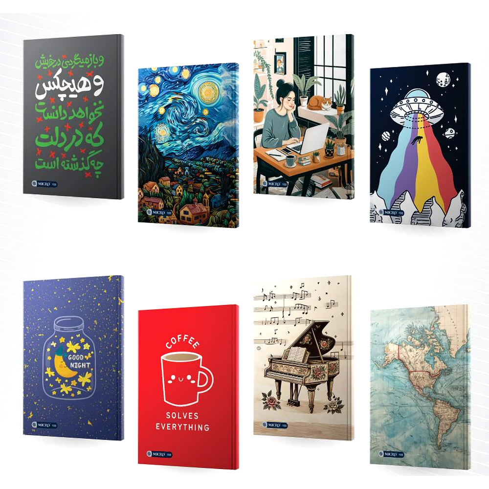 دفترA5 ته دوخت پارچه ای میکرو کدJ55