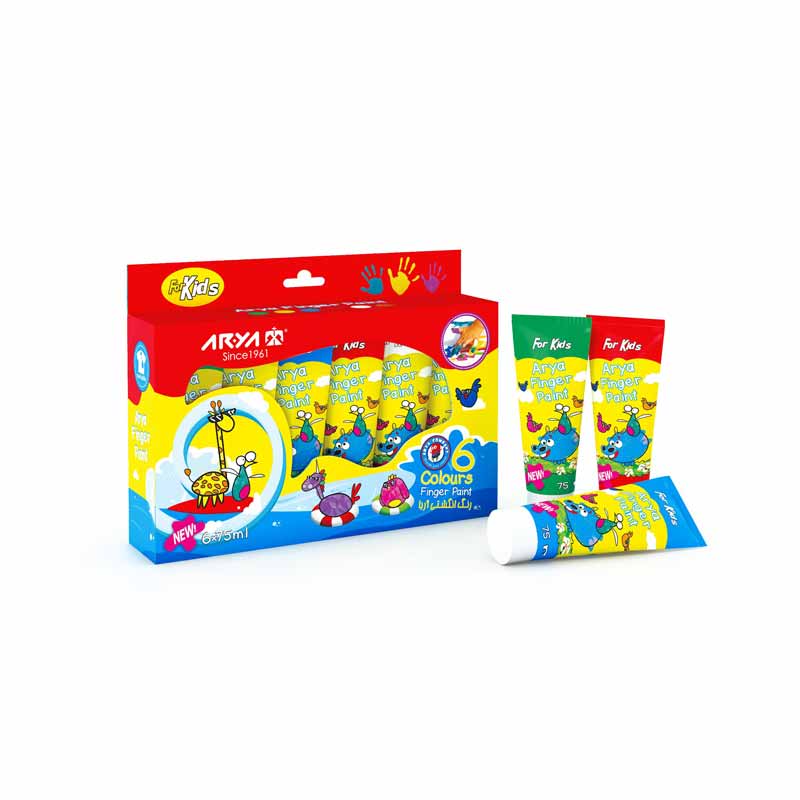رنگ انگشتی6رنگ تیوپی آریا  7015*24عدد*