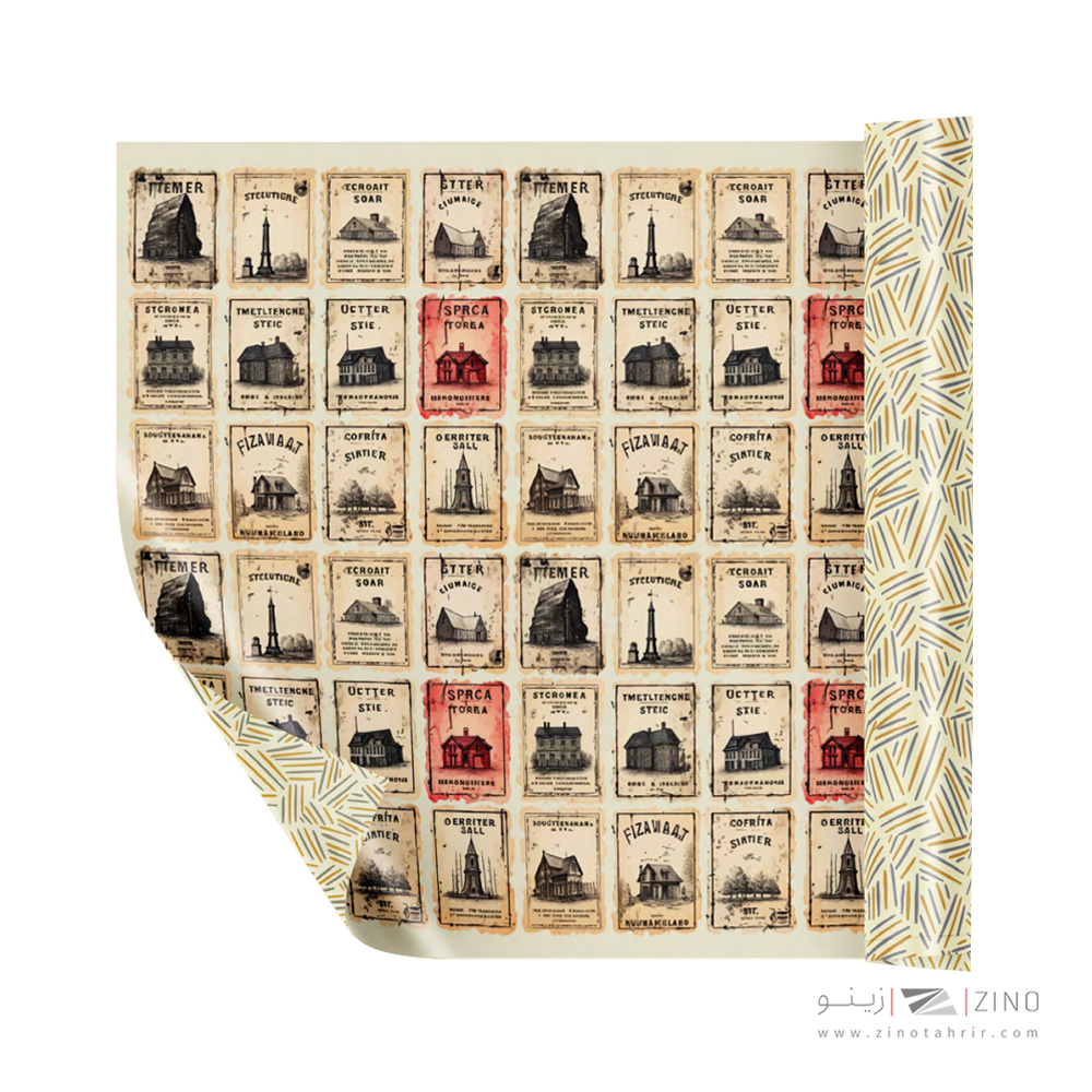 کاغذ کادو دورو ایمان طرح کرافت 4 کد0336