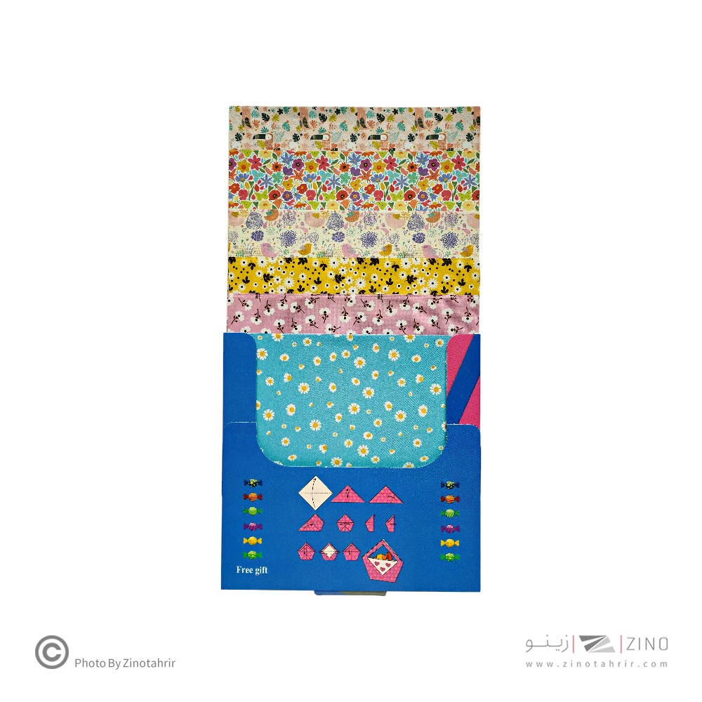 کاغذ اوریگامی 48برگ 15*15سانت گلدار یکرو اوریکا