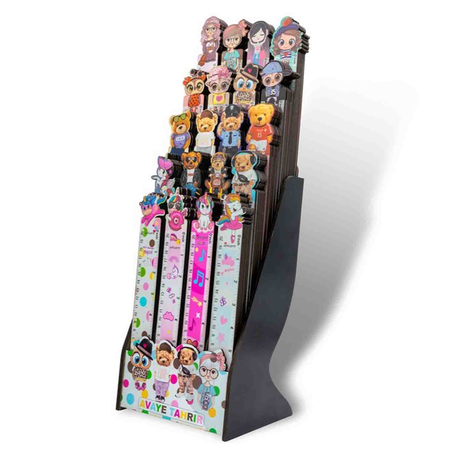 خط کش 20سانت چوبی آوای تحریر فانتزی EPR20 