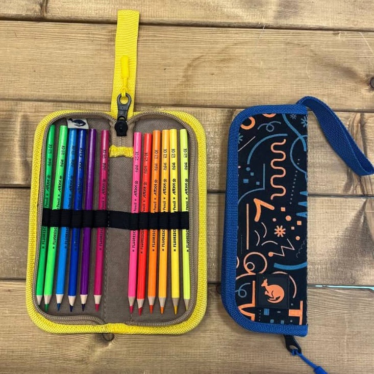 کیف مدادرنگی12عددی تک زیپ سری A  لوتو