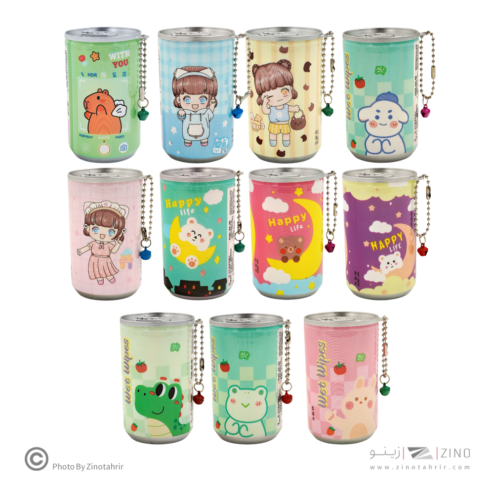 دستمال مرطوب قوطی نوشابه  طرح فانتزی