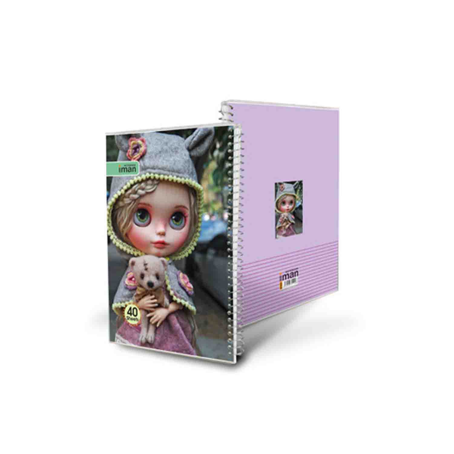 دفتر40برگ عروسکی ایمان کد0107 وزری سیمی