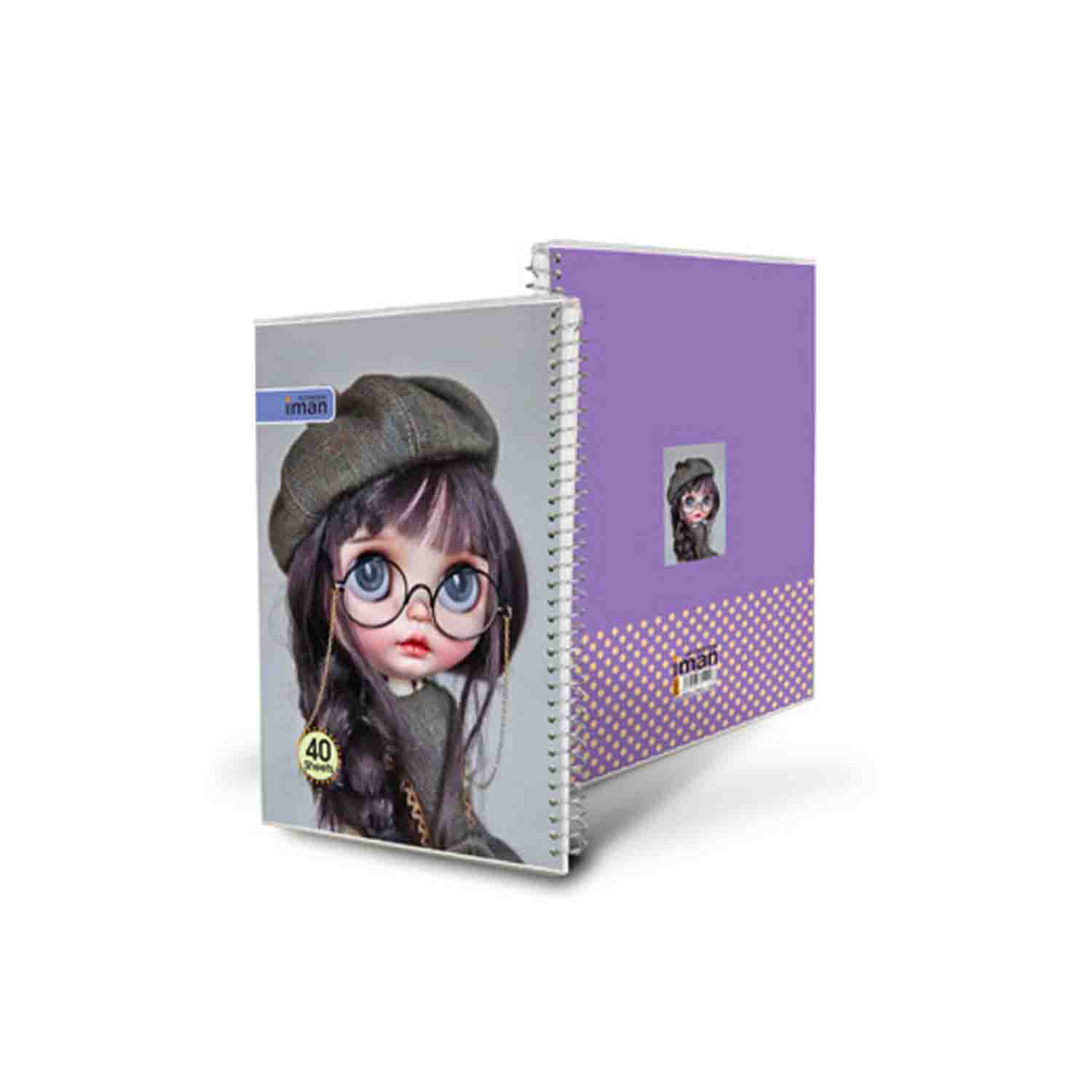 دفتر40برگ عروسکی ایمان کد0107 وزری سیمی