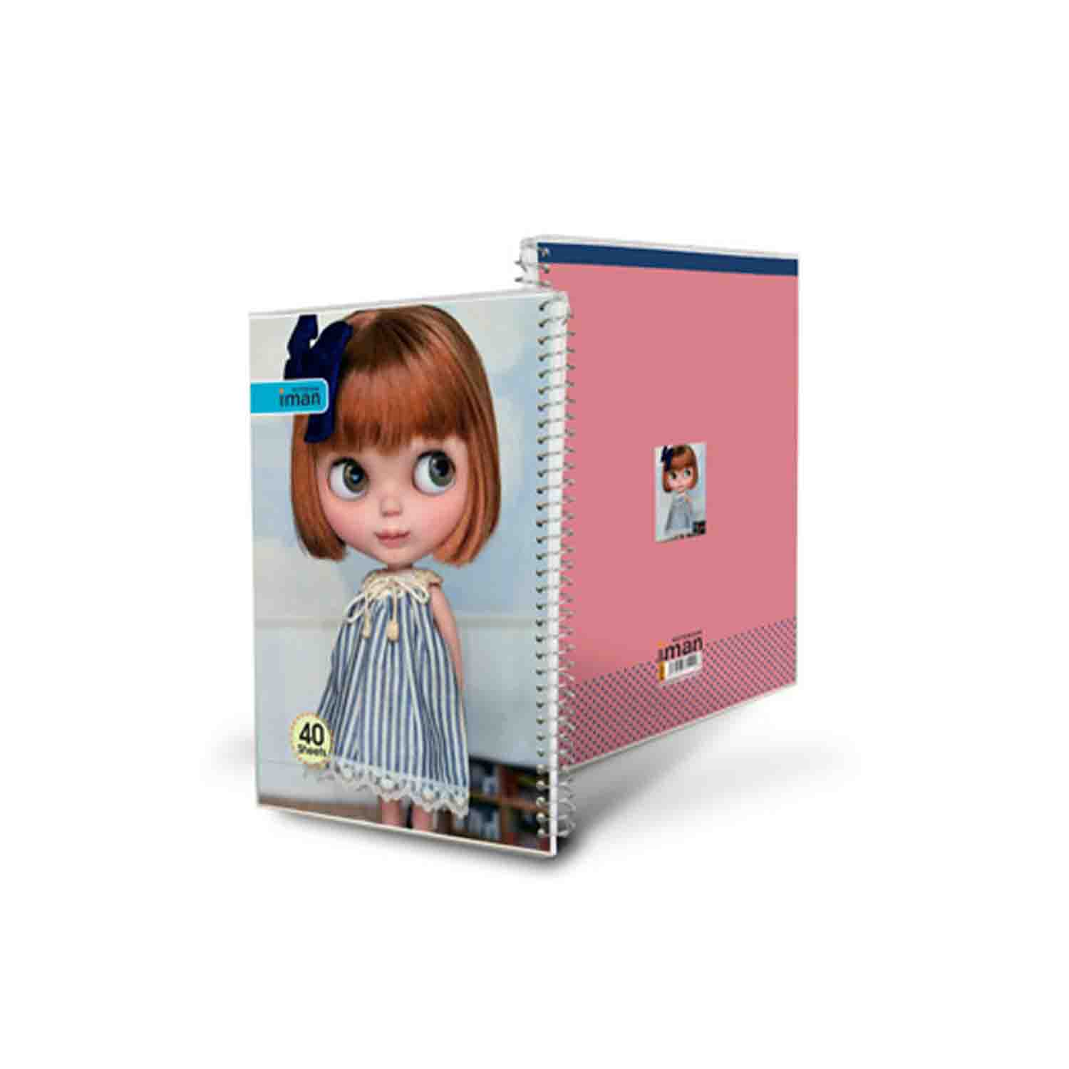 دفتر40برگ عروسکی ایمان کد0107 وزری سیمی