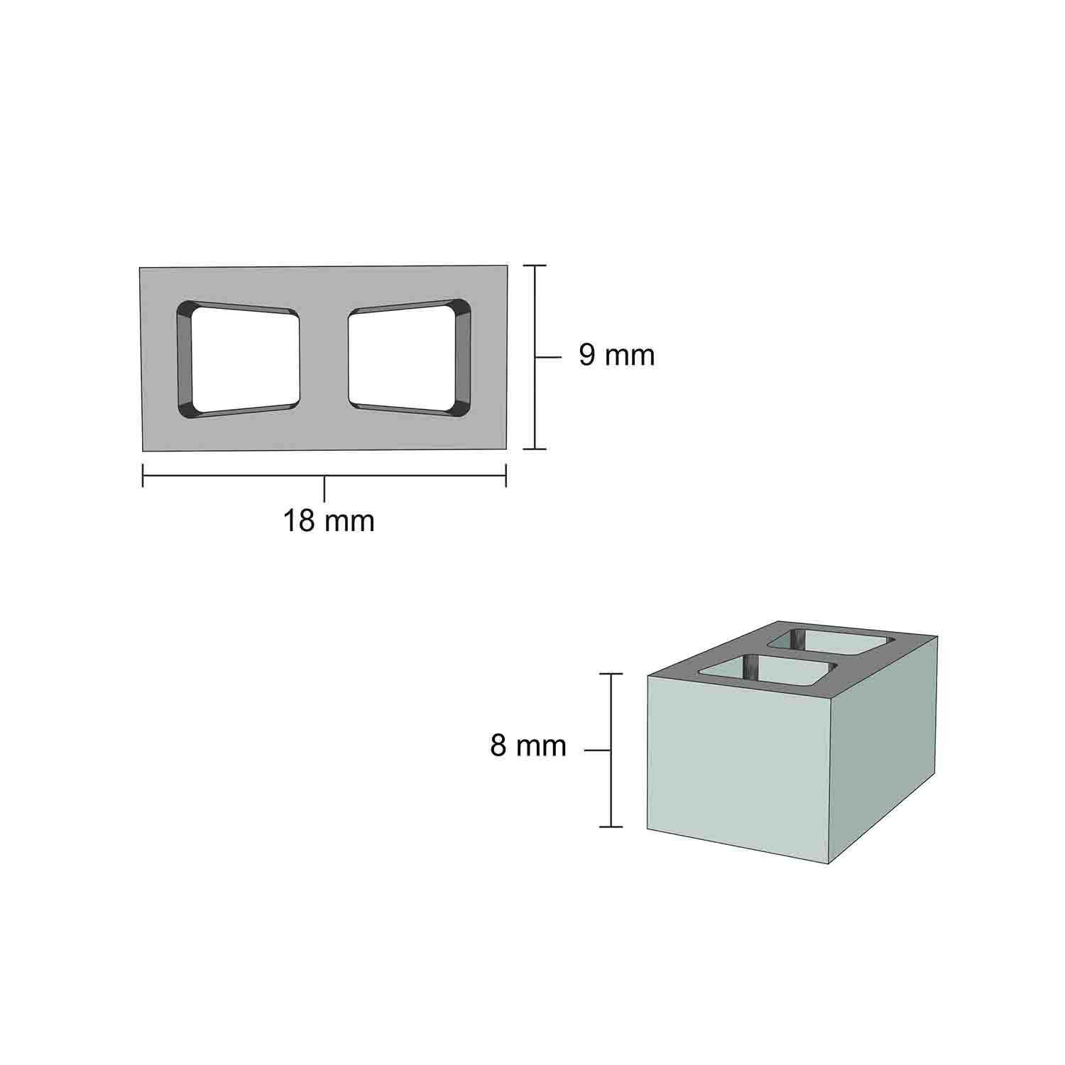 بلوک سیمانی ساده مقیاس1/24 تعداد 200عددی  اشل