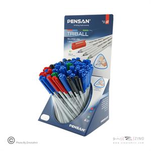 خودکار 1/0 رنگ جور اداری سه گوش تریبال پنسان کد1003/S60-4