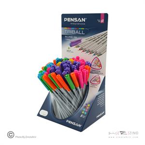  خودکار رنگی 1/0 (رنگ فانتزی )سه گوش تریبال پنسان  کد1003/S60R-8