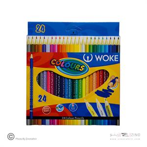 مدادرنگی24رنگ(سه گوش) جعبه مقوایی ووک