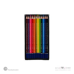 مدادرنگی12رنگ(سه گوش) جعبه مقوایی ووک