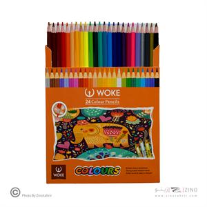 مدادرنگی24رنگ(شش گوش) جعبه مقوایی ووک