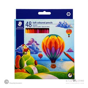 مدادرنگی48رنگ جعبه مقوایی سافت استدلرکد143C48LJ