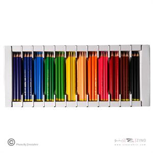 مدادرنگی12رنگ جعبه مقوایی (بسته144عددی) اسکول فنز کد92453