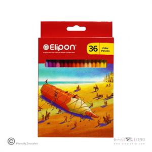 مداد رنگی 36رنگ جعبه مقوایی الیپون