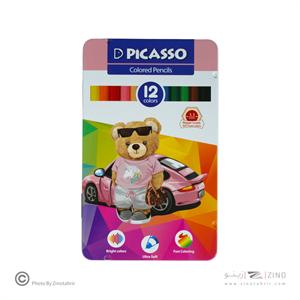 مدادرنگی12رنگ جعبه فلزی پیکاسو