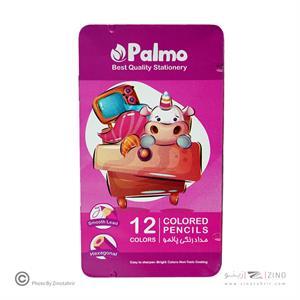 مدادرنگی12رنگ جعبه فلزی پالمو