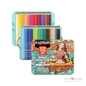 مدادرنگی50رنگ جعبه فلزیKALOUR