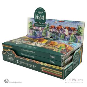 مداد رنگی72رنگ جعبه فلزی حرفه ای /آرتیست آریا کد3905/3934