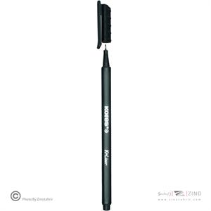 روان نویس نوک نمدی بدنه سه گوش کورس رنگ مشکی کد28102