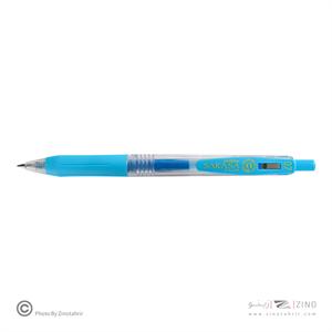 روان نویس فشاری ساراساکلیپ آبی روشن 0/7  زبرا(10عددی)