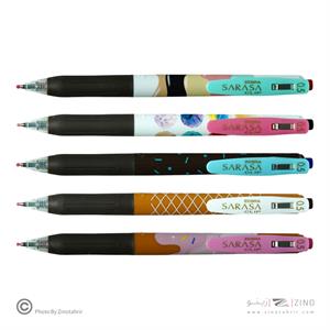 روان نویس فشاری ساراساکلیپ(رنگ جور) 0/5 طرح بستنی زبرا