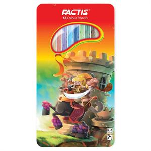 مدادرنگی12رنگ (شش گوش) جعبه فلزی فکتیس