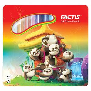 مدادرنگی24رنگ (شش گوش) جعبه فلزی فکتیس