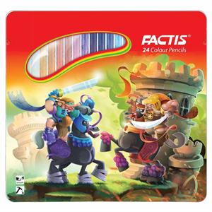 مدادرنگی24رنگ (شش گوش) جعبه فلزی فکتیس