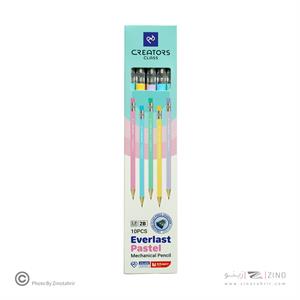 اتود2میل بدنه گرد با مغز گرید2B همراه با تراش (10عددی ) اورلست پاستل سیکلاس کدCCEPMP-2B