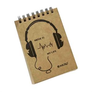 دفتریادداشت 60برگ سیم ازبالاکرافت 11*8میکرو کدF10