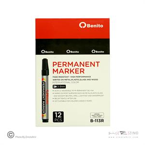 ماژیک معمولی گرد مشکی بنیتو