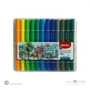 ماژیک نقاشی24رنگ(بدنه سه گوش جعبه طلقی براش)فونزل کد684999یاکد463999