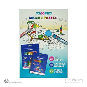 ست نقاشی 60تکه همراه باپازل اسکول فنز کدFA92407  