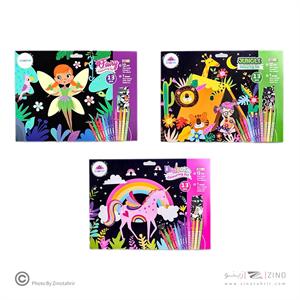 ست نقاشی 13تکه مخمل اسکول فنز کدFA92417 