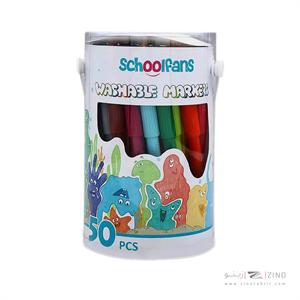 ماژیک نقاشی 50رنگ استوانه ای اسکول فنز کدFA92436