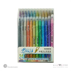 ماژیک نقاشی دوسر(یک سربراش) متالیک SHANDS کدS323-24