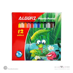 پاستل روغنی12رنگ مقوایی بلند البرز