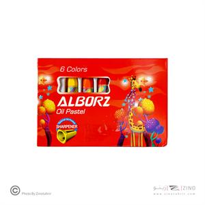پاستل روغنی6رنگ باتراش البرز