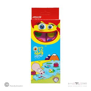 آبرنگ 12رنگ بیضی 144عددی آریا کد 5003