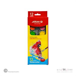 آبرنگ 12رنگ کمان کوچک 72عددی آریا کد 5008