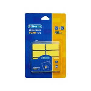 چسب دوطرفه 1میل فوم مستطیل 1/6*3/5 سانت 40عددی استورم کدHL-102313